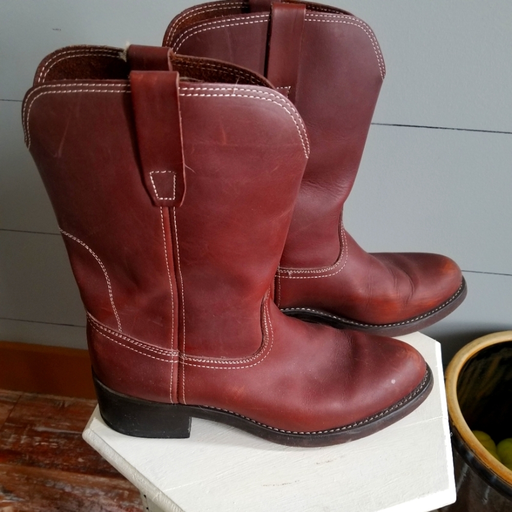 Mens Cowboy Boots size 9.5 EE 100% leather